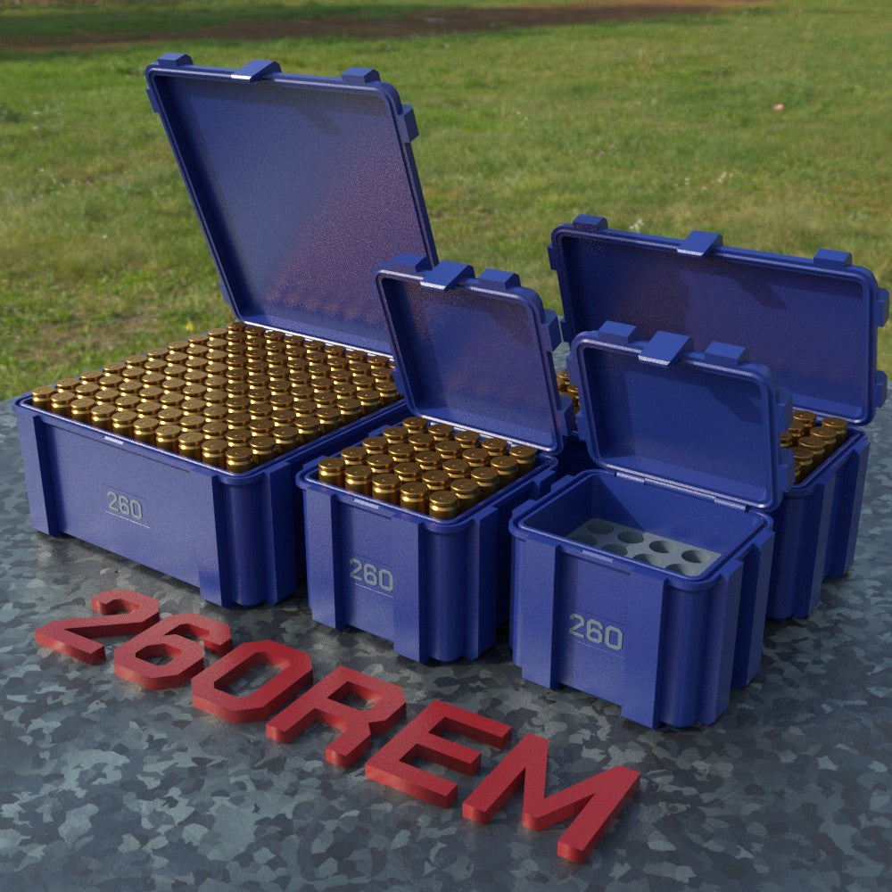 Filamelt Munitionsbox / .260 Remington / ‘Klappdeckel’ / Patronenbox, Ammo Box - 3D-Druck aus dem Westerwald