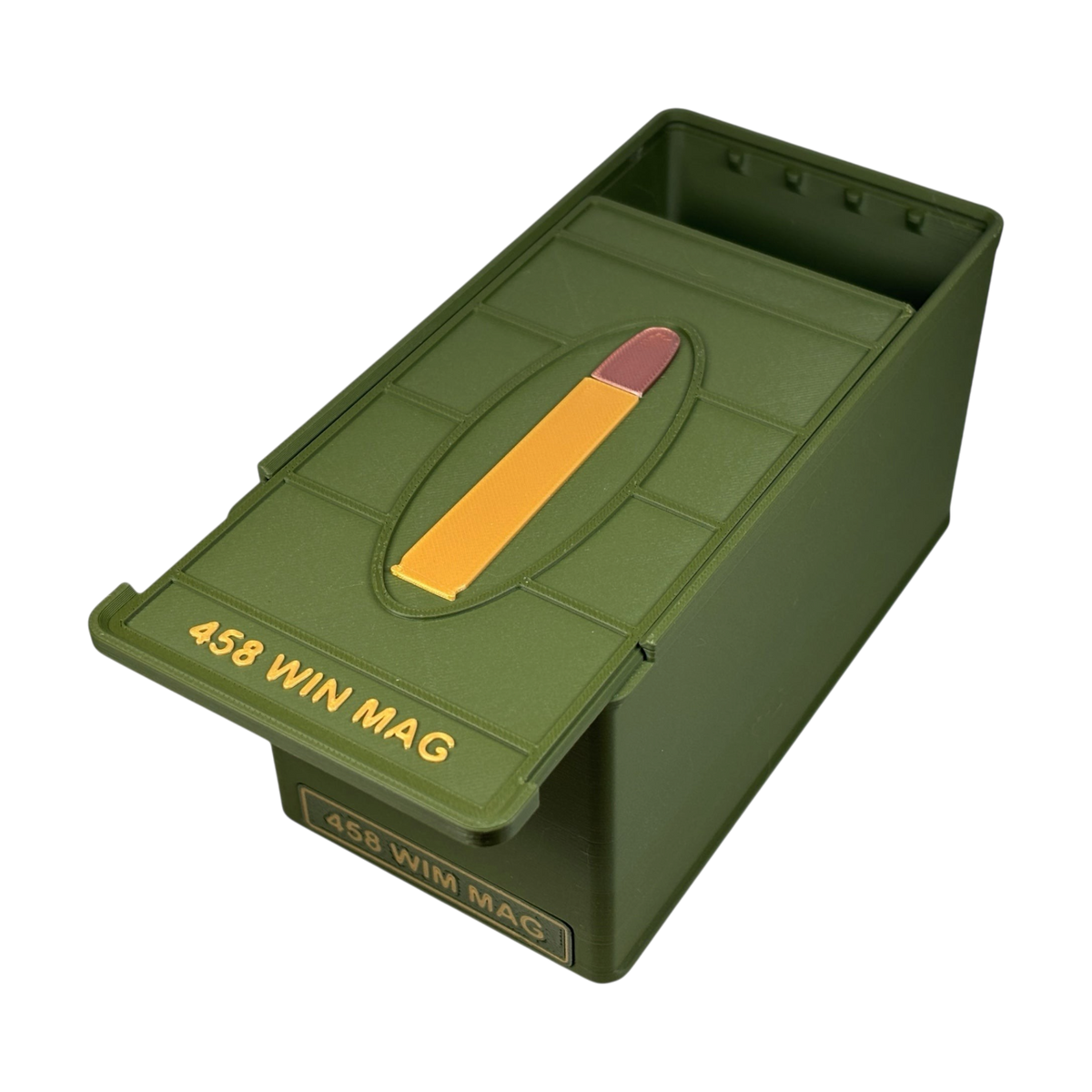 Coconut Innovations Munitionsbox / .458 WIN Mag / ‘Schiebedeckel’ / Patronenbox, Ammo Box - 3D-Druck aus dem Westerwald