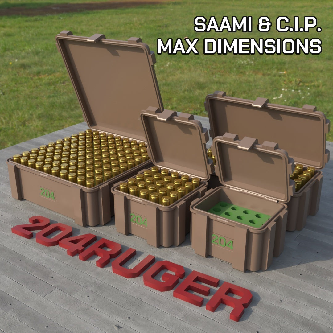 Filamelt Munitionsbox / .204 Ruger / ‘Klappdeckel’ / Patronenbox, Ammo Box