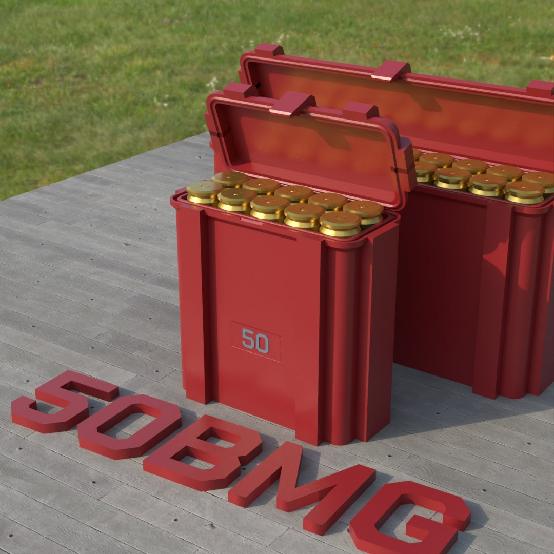 Filamelt Munitionsbox / .50 BMG / ‘Klappdeckel’ / Patronenbox, Ammo Box