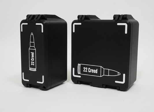 Filamelt Munitionsbox / 22 Creedmoor / 'Klappdeckel' / Patronenbox, Ammo Box - 3D-Druck aus dem Westerwald
