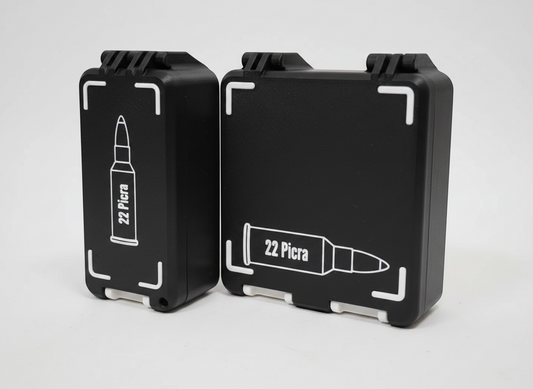 Filamelt Munitionsbox / 22 Picra / 'Klappdeckel' / Patronenbox, Ammo Box - 3D-Druck aus dem Westerwald