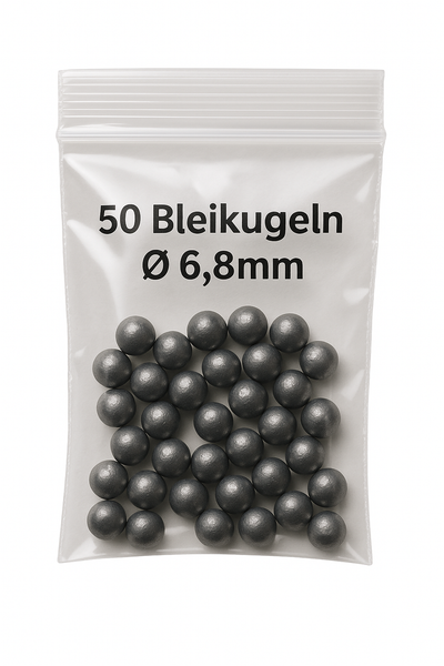 50x 6.8 Bleikugel - 3D-Druck aus dem Westerwald