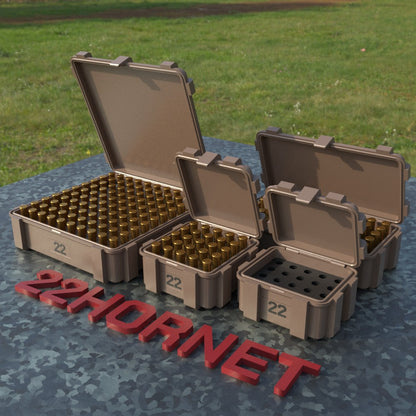 Filamelt Munitionsbox / .22 Hornet / ‘Klappdeckel’  / Patronenbox, Ammo Box - 3D-Druck aus dem Westerwald