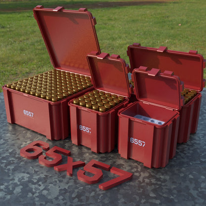 Filamelt Munitionsbox / 6.5x57 / ‘Klappdeckel’  / Patronenbox, Ammo Box - 3D-Druck aus dem Westerwald