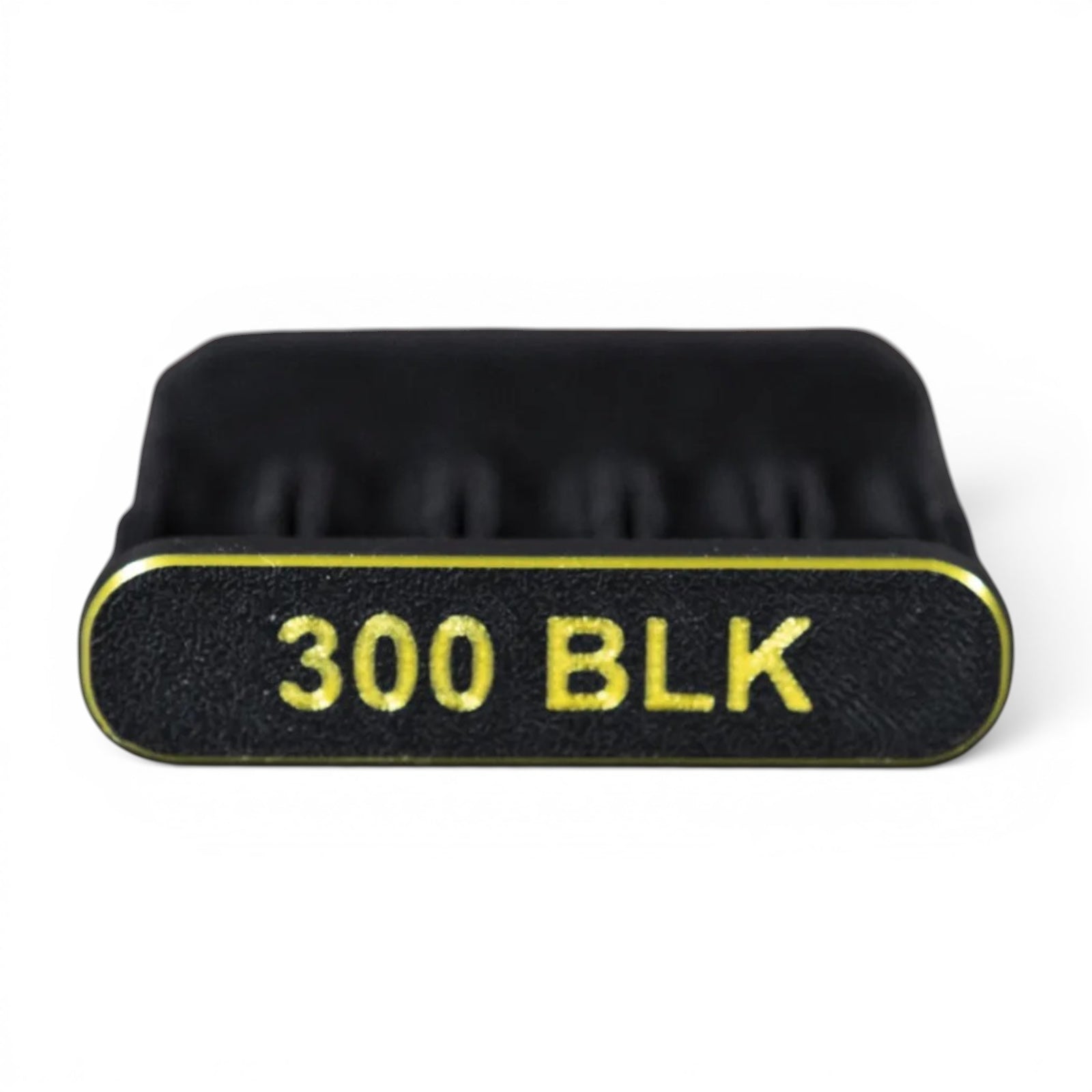 3D-Druck aus dem Westerwald Patronenclip für 5 Schuss im Kaliber .300 AAC Blackout aus schwarzem PLA+ Kunststoff