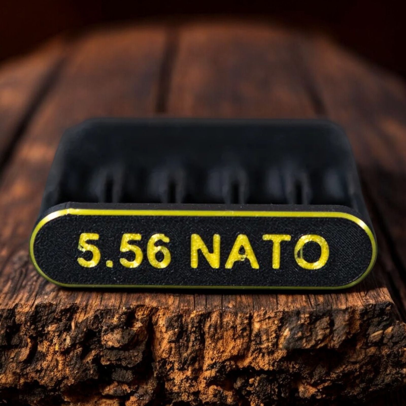 3D-Druck aus dem Westerwald Patronenclip für 5 Patronen im Kaliber 5.56x45mm NATO aus robustem PLA+ Kunststoff