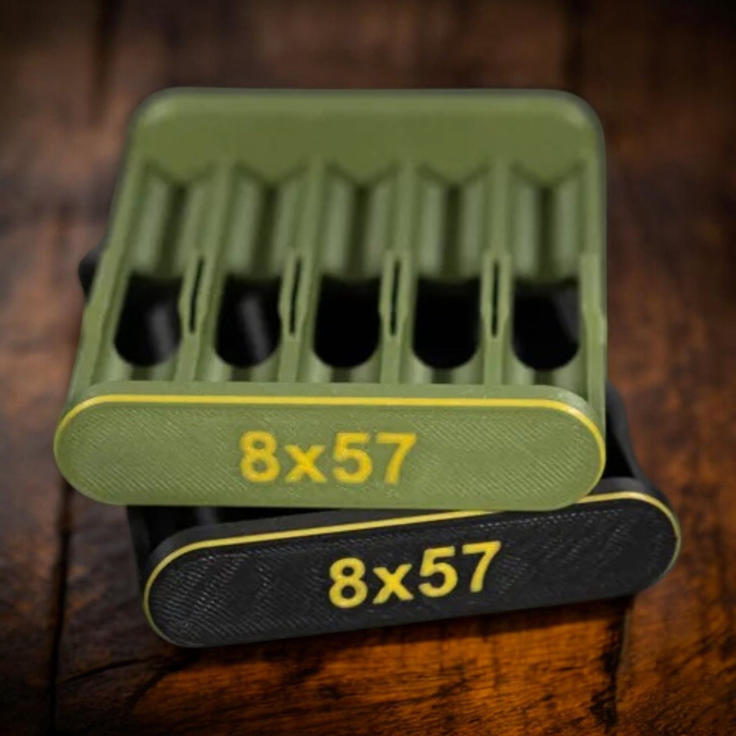 3D-Druck aus dem Westerwald Patronenclip für 5 Patronen Kaliber 8x57 IS aus robustem PLA+ Kunststoff