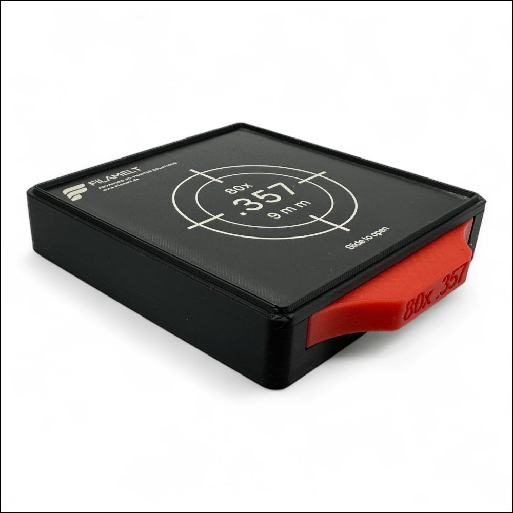 Diabolo-Box für 80x.357 / 9 mm – Praktisch stapelbar wiederverwendbar. Matchbox Rot Schießsport-Zubehör