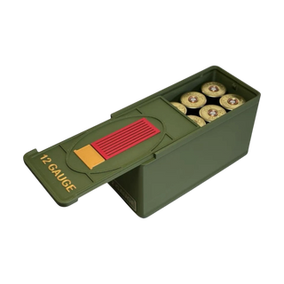 Munitionsbox „Modell Coconut“ für 12 Gauge (.12/70 & .12/76) mit Schiebedeckel – Patronenbox, Ammo Box