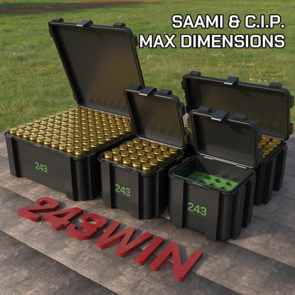 Filamelt Munitionsbox / .243 Win / ‘Klappdeckel’  / Patronenbox, Ammo Box