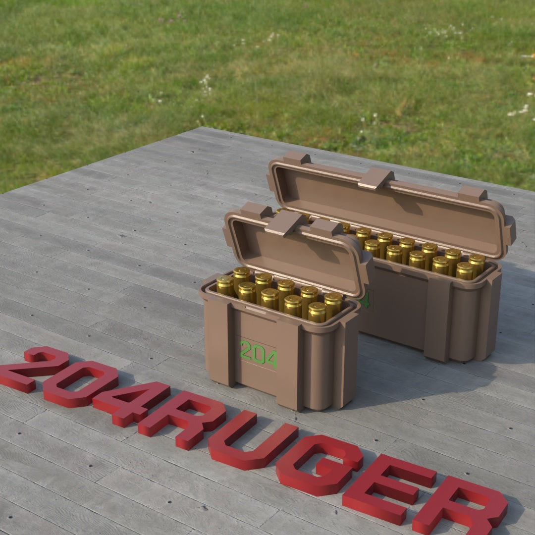 Filamelt Munitionsbox / .204 Ruger / ‘Klappdeckel’  / Patronenbox, Ammo Box